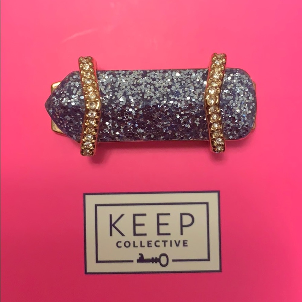 Blue Glitter, Pave Focal Statement Charm (retired)